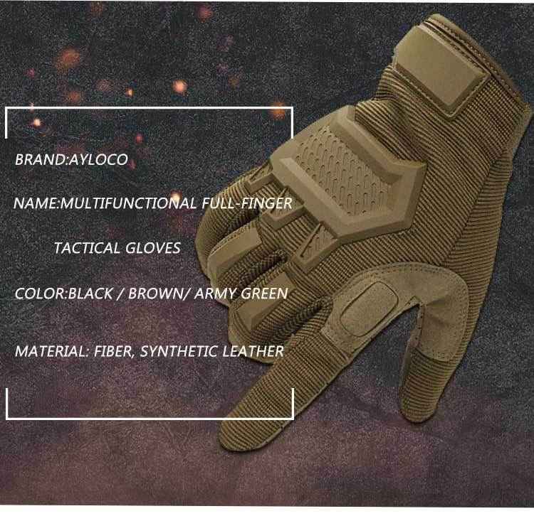 Men's Touch Screen Tactical Gloves - Military Army Sports Gloves