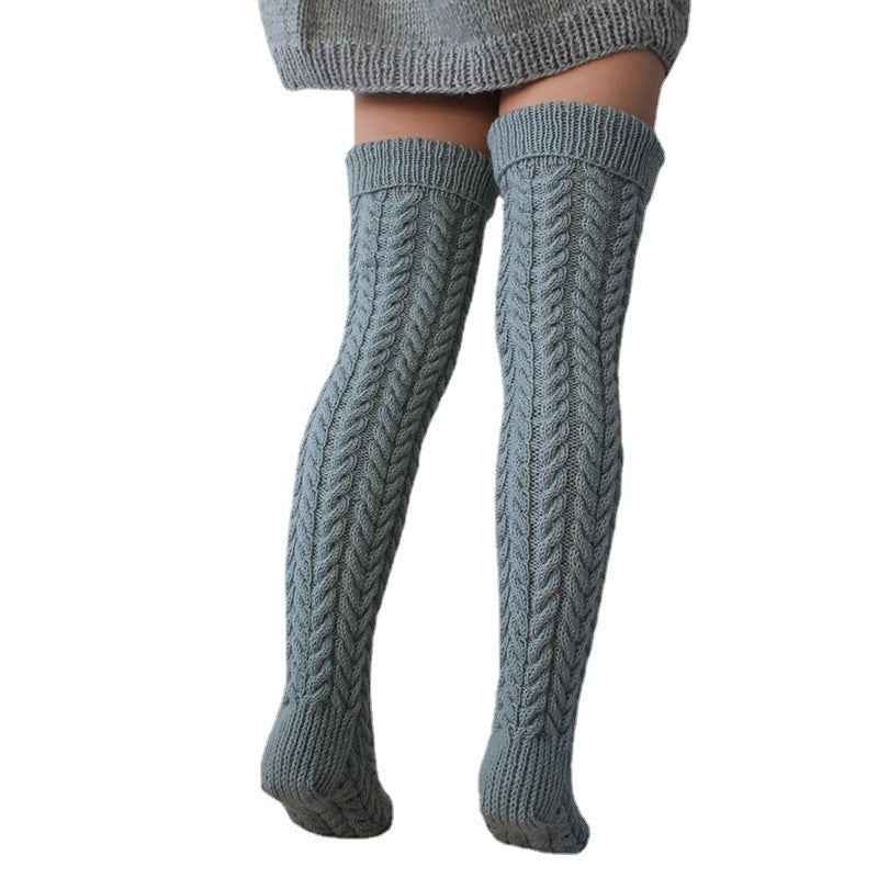 Women's Twist Over-The-Knee Stockings - Bunching Long Socks