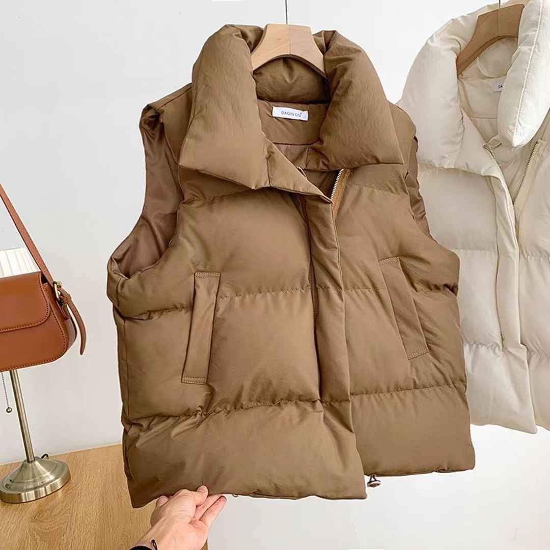 Autumn and Winter Women's Short Down Vest - Versatile Jacket Trend