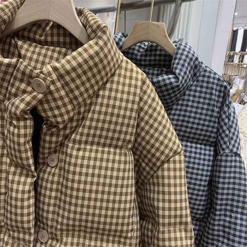 Thickened Puffer Jacket - High Waist Cropped Cotton Style